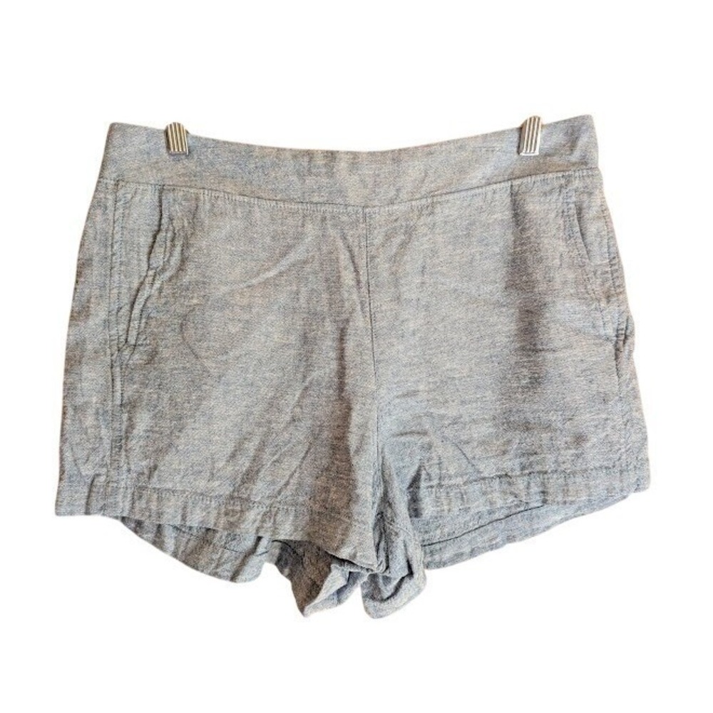 Gap Shorts Women L Linen Blend Coastal Nautical Preppy Summer Vacation Comfy